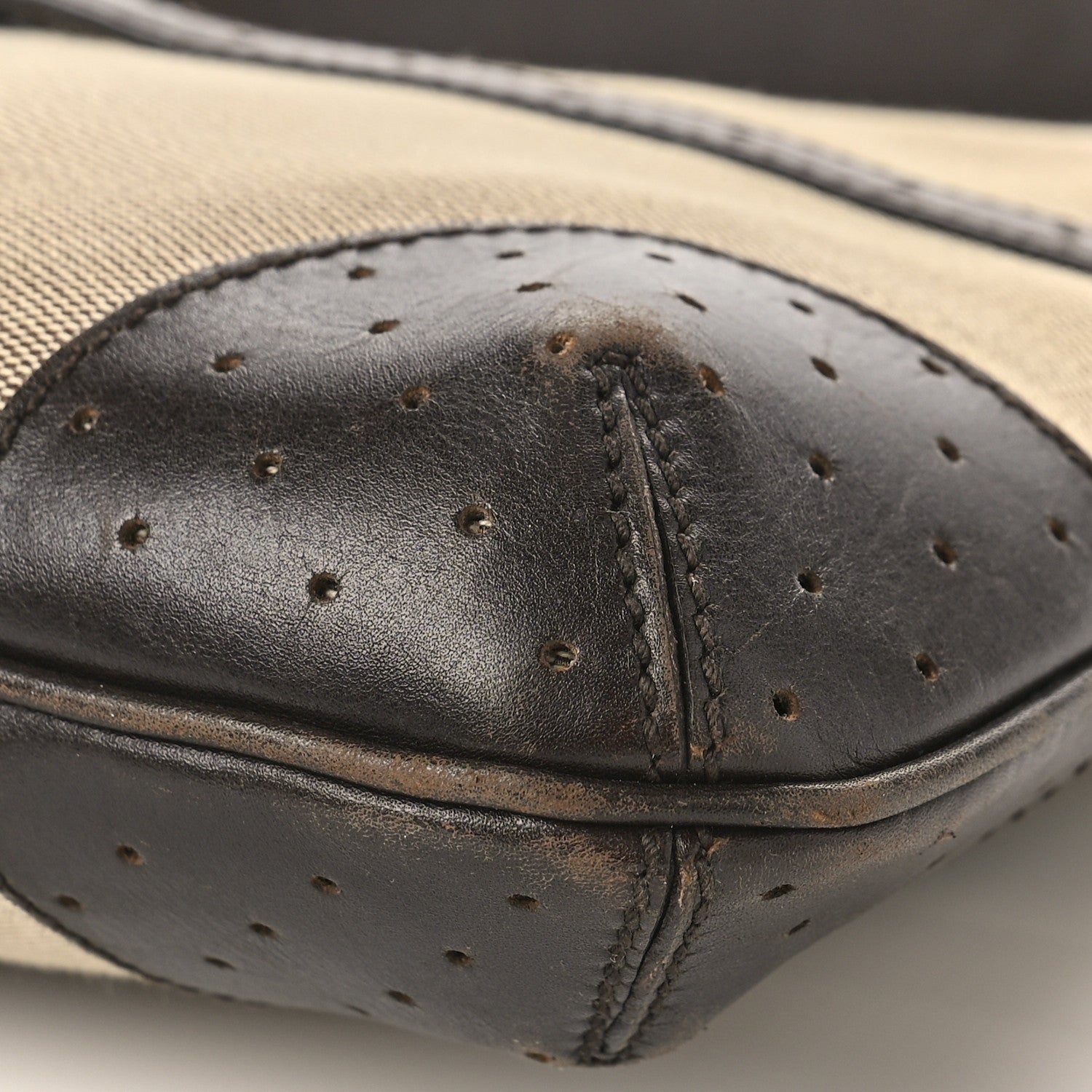 Gucci Canvas Web GG Reins Hobo Brown 9 of 11
