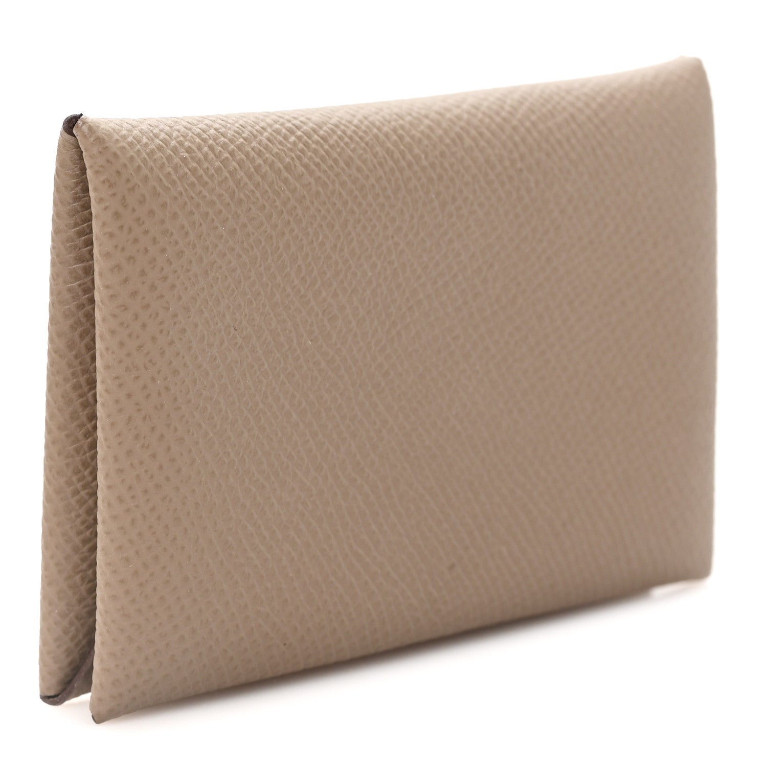 Hermes Epsom Calvi Card Case Etoupe 3 of 7