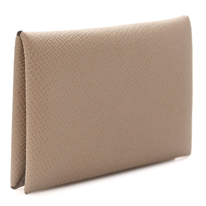 Hermes Epsom Calvi Card Case Etoupe 3 of 7