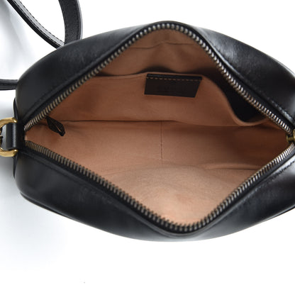 Gucci Calfskin Matelasse Mini GG Marmont Chain Shoulder Bag Black 5 of 10