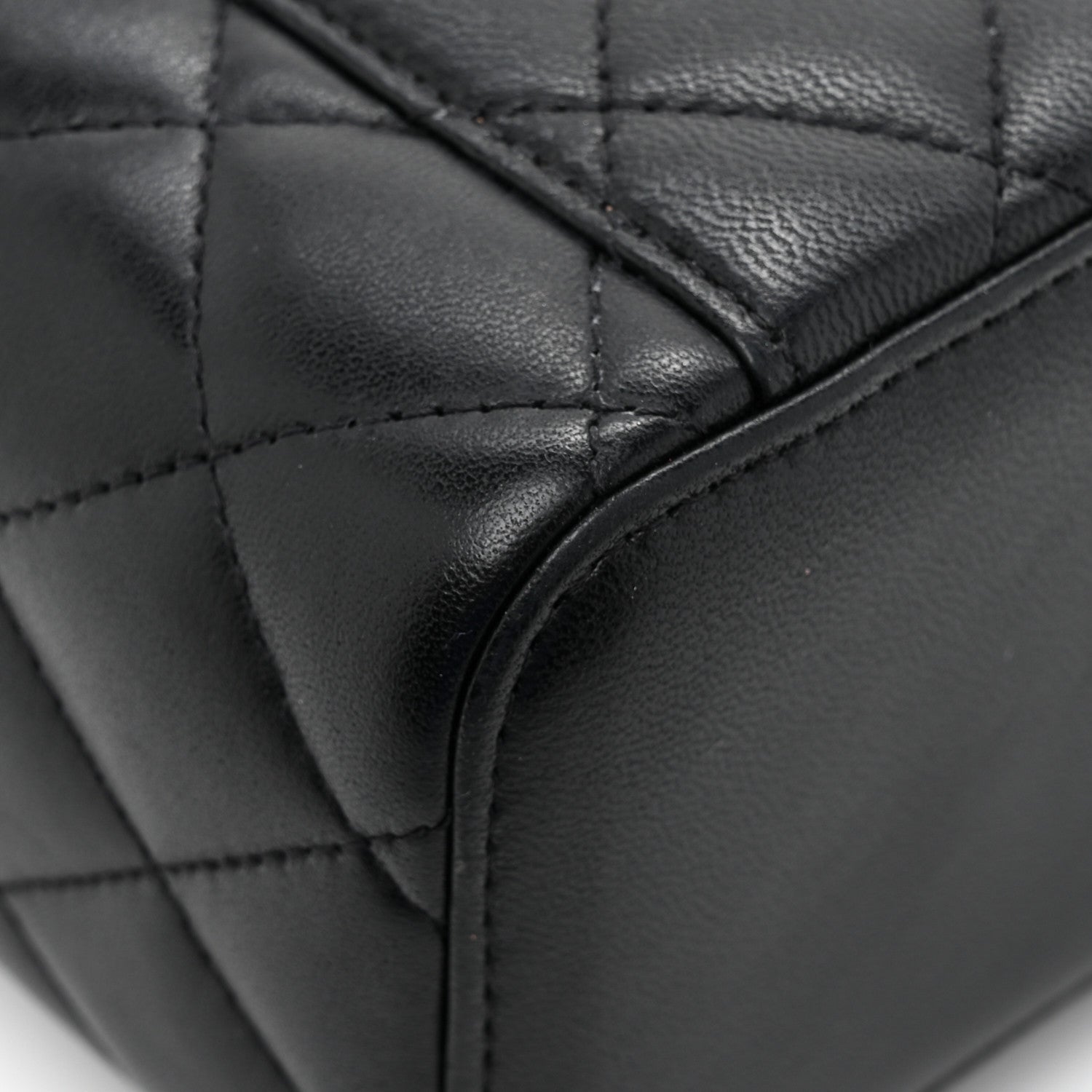 Chanel Lambskin Quilted Small Top Handle Vanity Case With Chain Black 13 of 13