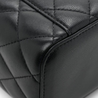 Chanel Lambskin Quilted Small Top Handle Vanity Case With Chain Black 13 of 13