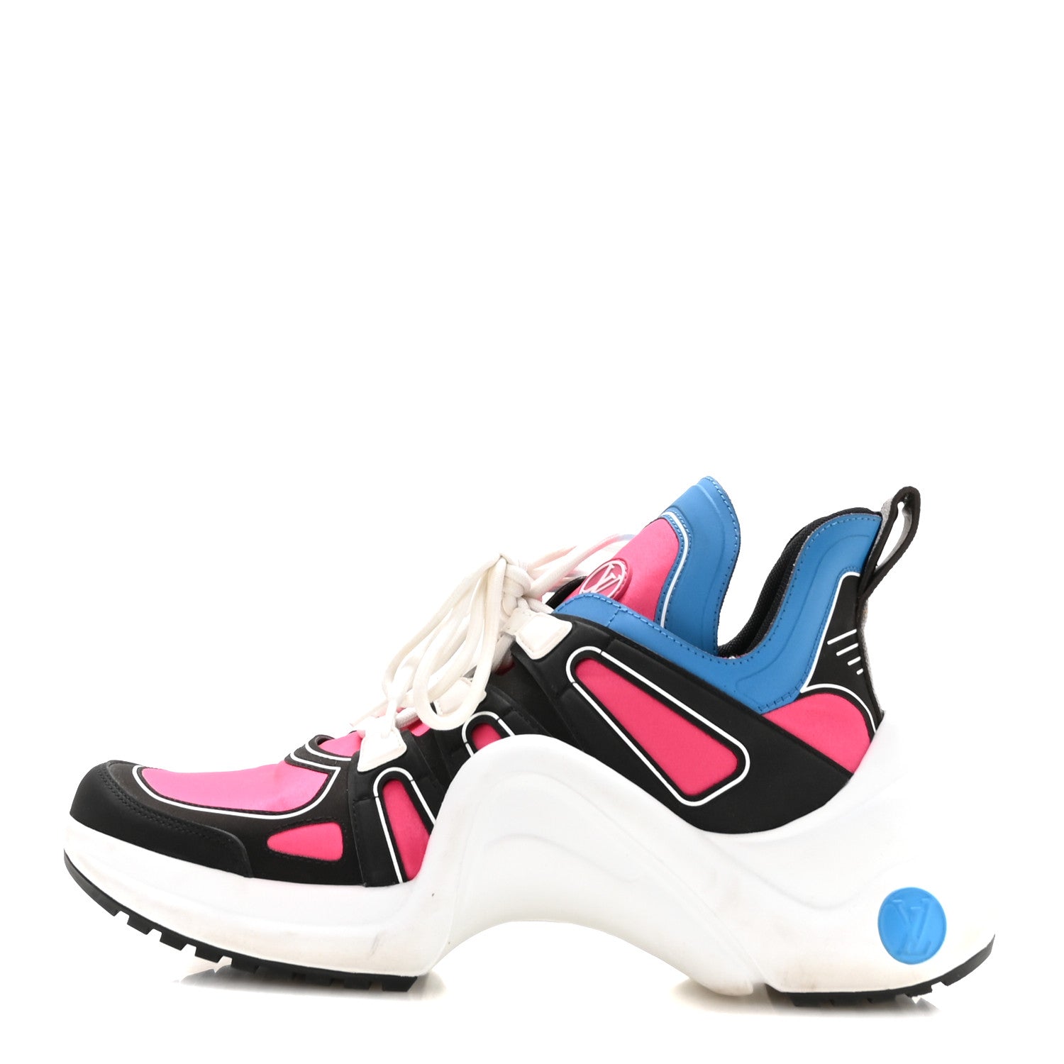 Louis Vuitton Calfskin Technical Satin LV Archlight Sneakers 38.5 Rose Pop Pink 1 of 8