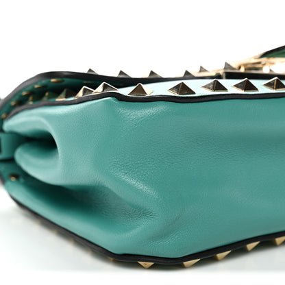 Valentino Garavani Vitello Small Rockstud Flap Saddle Bag Colibri 8 of 9