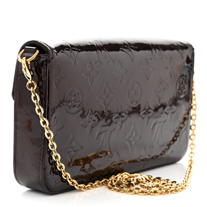 Louis Vuitton Vernis Pochette Felicie Chain Wallet Amarante 4 of 11