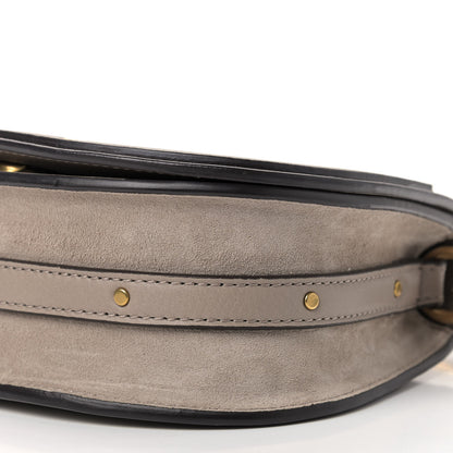 Chloe Calfskin Suede Small Nile Bracelet Bag Motty Grey 7 of 9