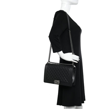 Chanel Caviar Quilted New Medium Boy Flap Black 2 of 11