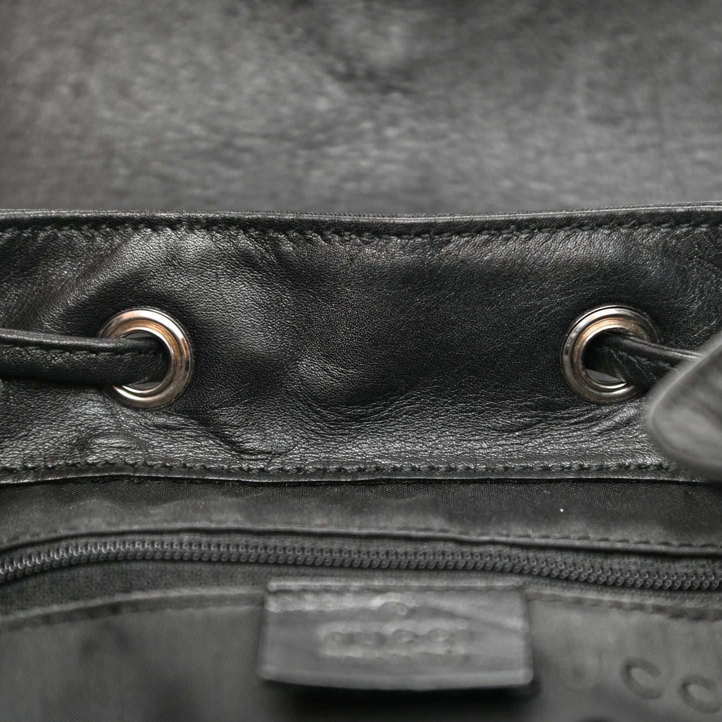 Nylon Monogram Backpack Black