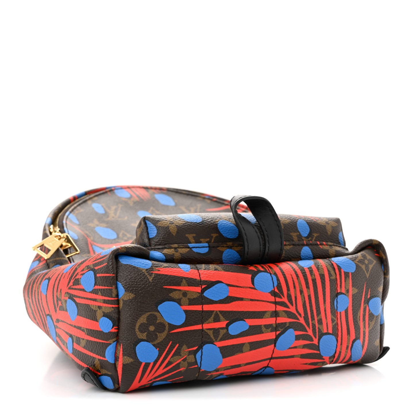 Monogram Jungle Dots Palm Springs Backpack PM Coquelicot Denim