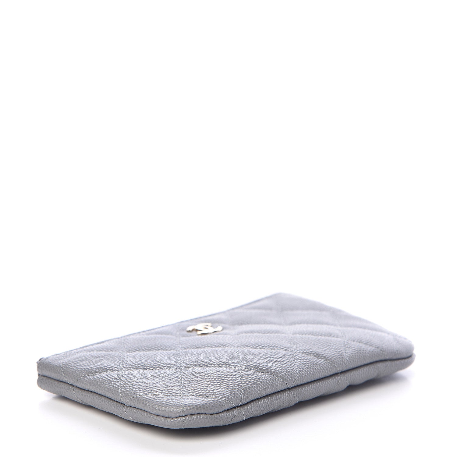 Chanel Caviar Quilted Small Cosmetic Case Grey 4 of 8