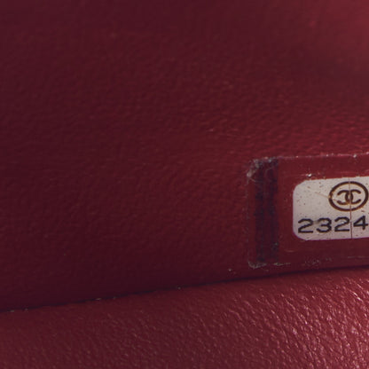 Chanel Lambskin Cross Stitch Mini Coco Handle Flap Red 8 of 9