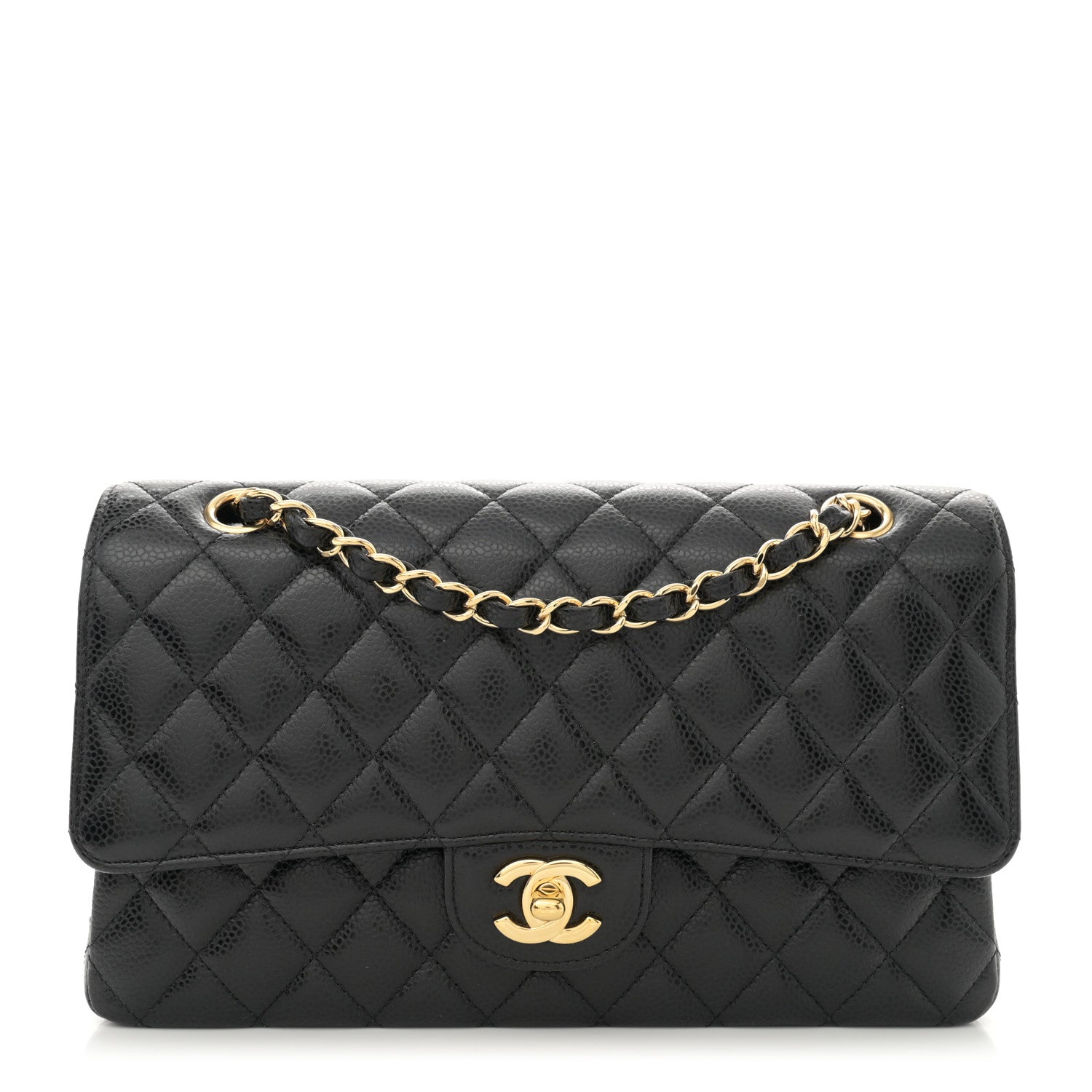 Chanel Caviar Quilted Medium Double Flap Black 1 of 11