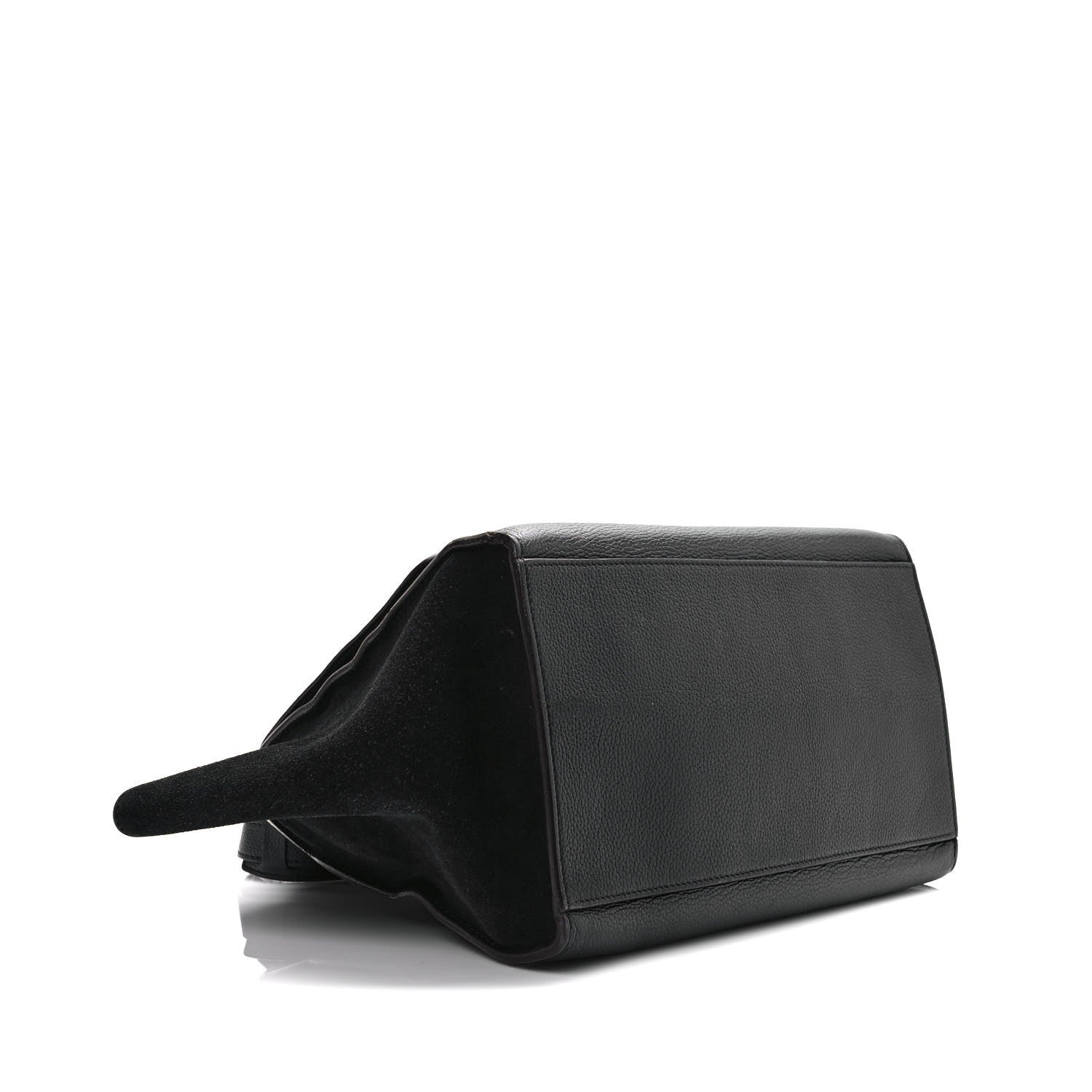 Celine Drummed Calfskin Suede Medium Trapeze Black 4 of 12