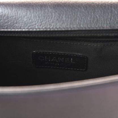 Chanel Iridescent Goatskin Quilted New Medium Boy Flap Purple 8 of 11