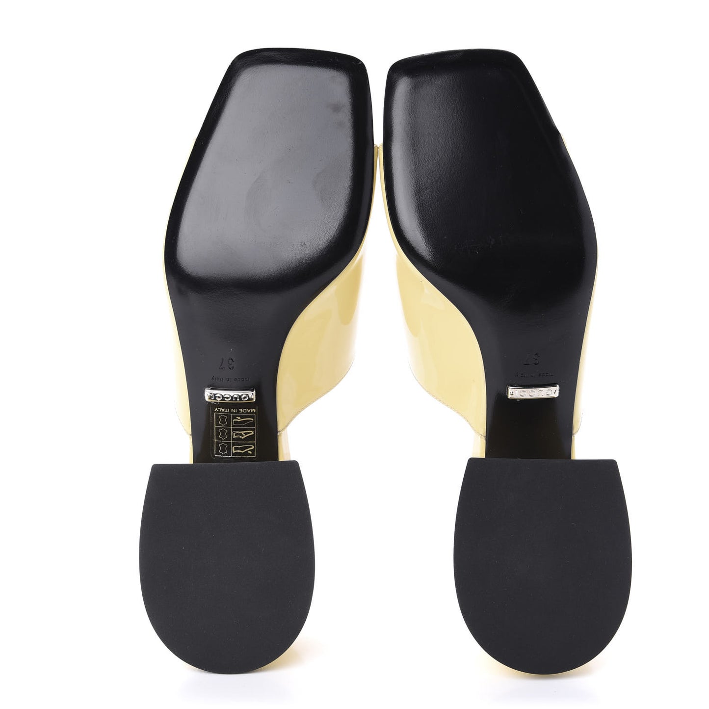 Patent Lexi Horsebit Mid-Heel Slide Sandals 37 Burro