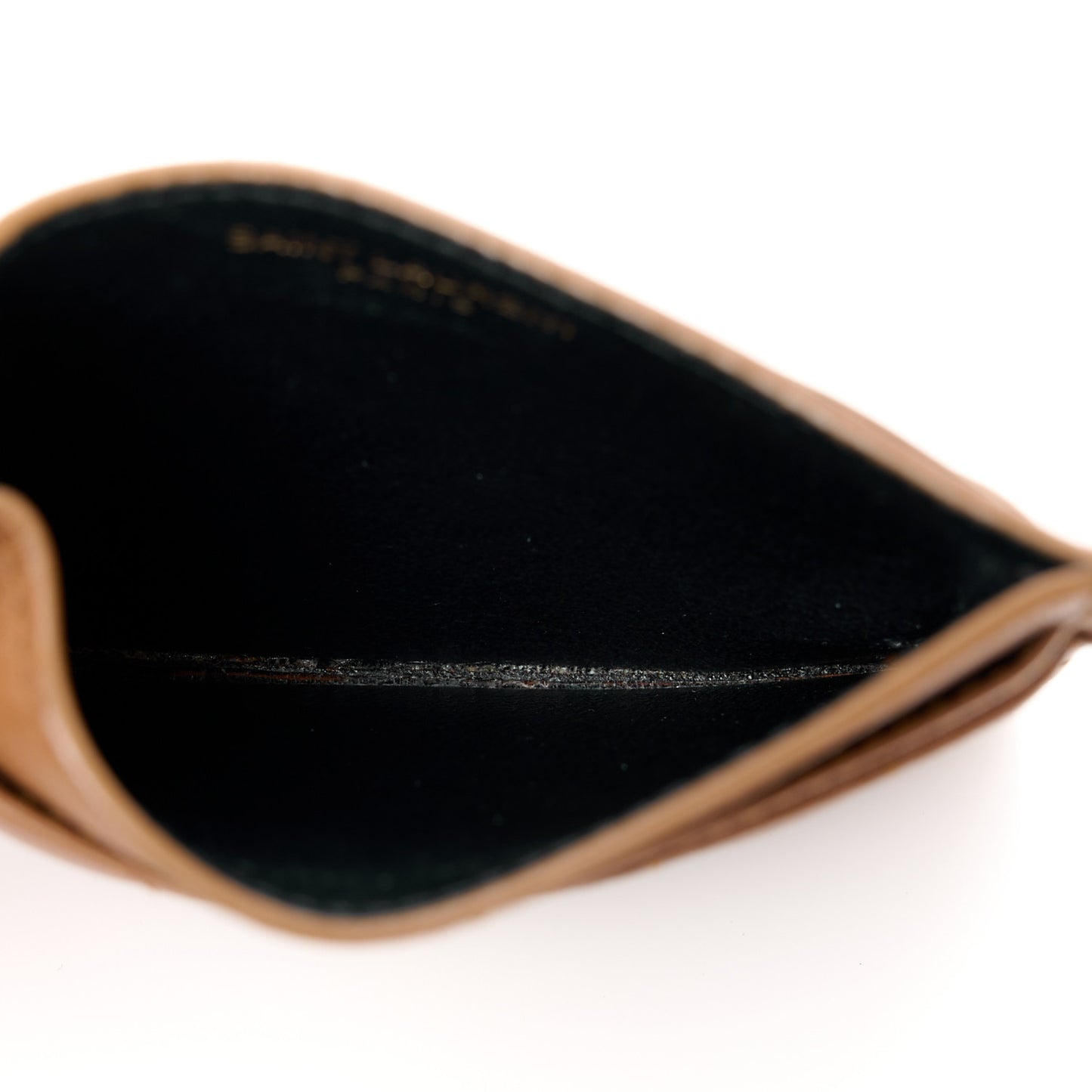 Lambskin Quilted Cassandre Credit Card Case Fox