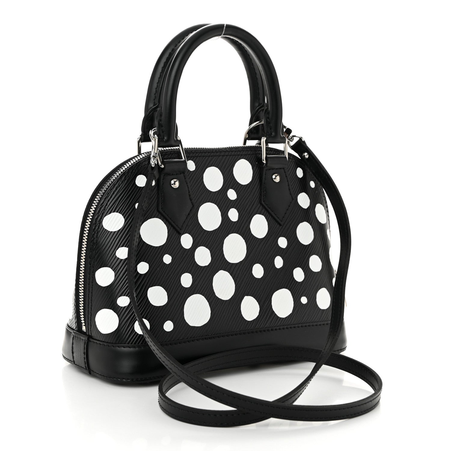 Louis Vuitton X YK Epi Alma BB Black White 3 of 9
