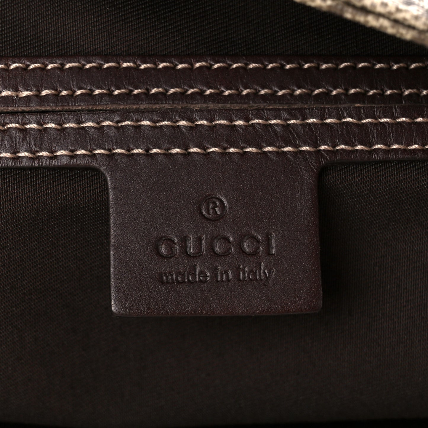 GG Supreme Monogram Medium Flat Messenger Bag Dark Brown