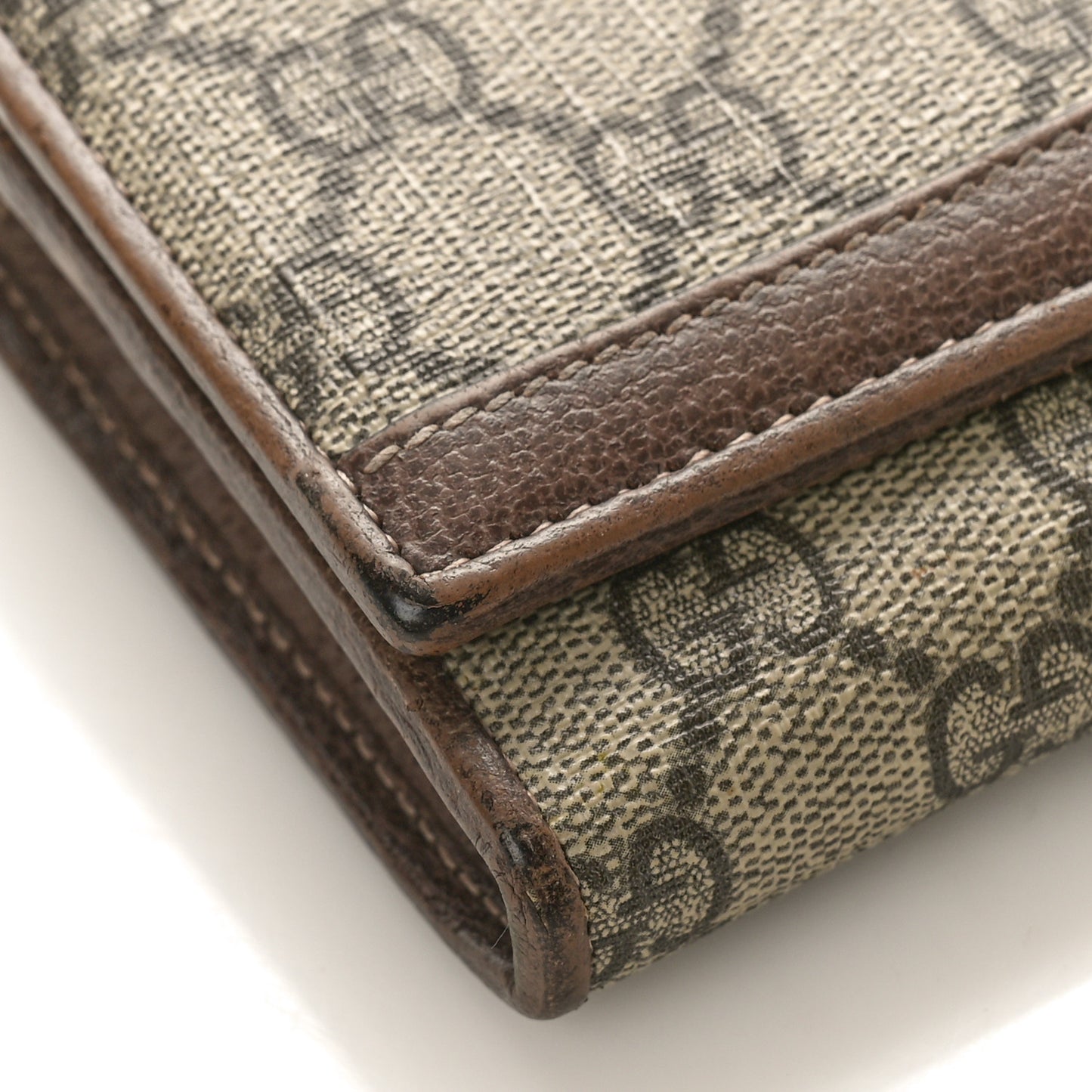 GG Supreme Monogram Web Ophidia Wallet On Chain Brown