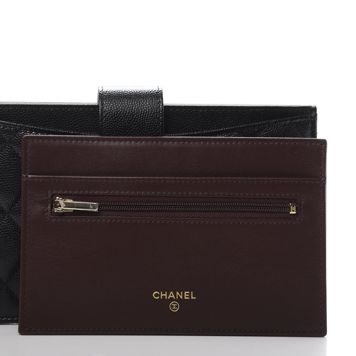 Caviar Quilted Classic Strap Pouch Black