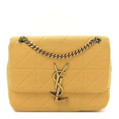 Saint Laurent Jersey Wool Patchwork Monogram Mini Jamie Baguette Saffran 1 of 9