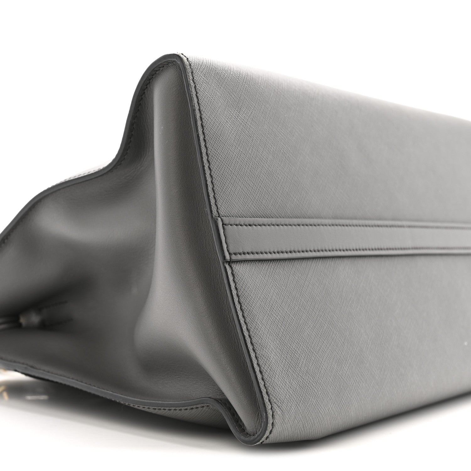 Prada Saffiano City Calfskin Medium Esplanade Tote Mercurio 9 of 13