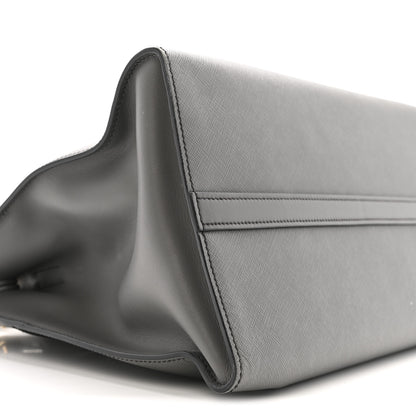 Prada Saffiano City Calfskin Medium Esplanade Tote Mercurio 9 of 13