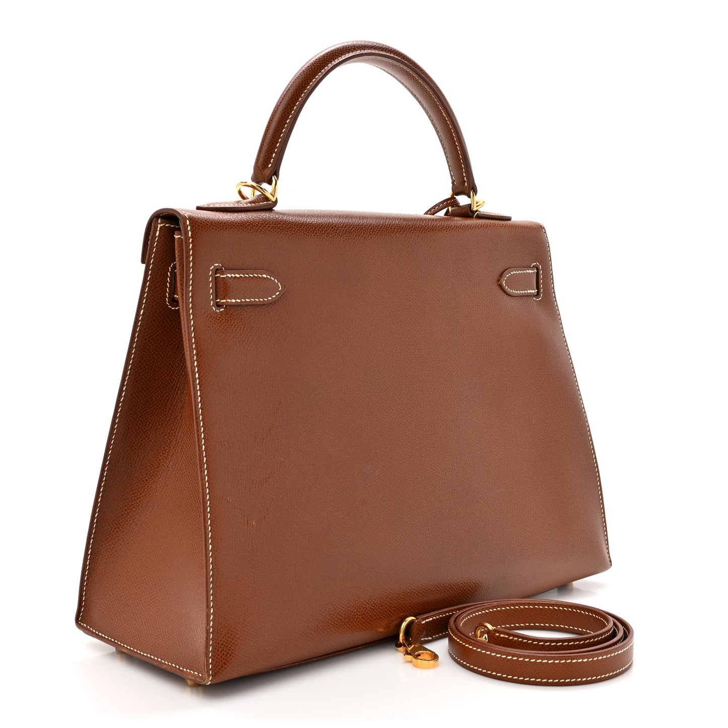 Veau Grain Lisse Kelly Sellier 32 Noisette
