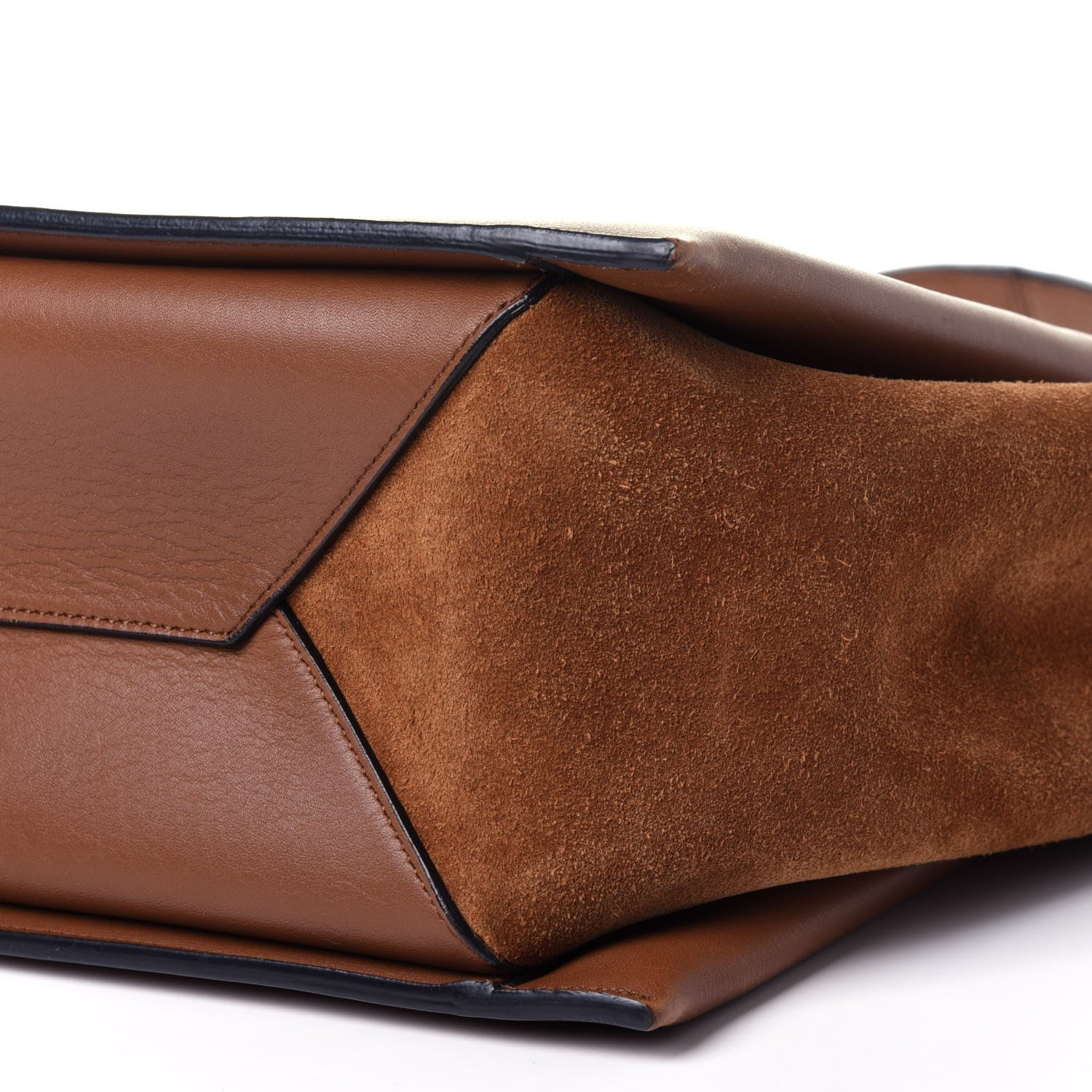 Celine Smooth Calfskin Suede Small Tri-Fold Bag Camel 9 of 9