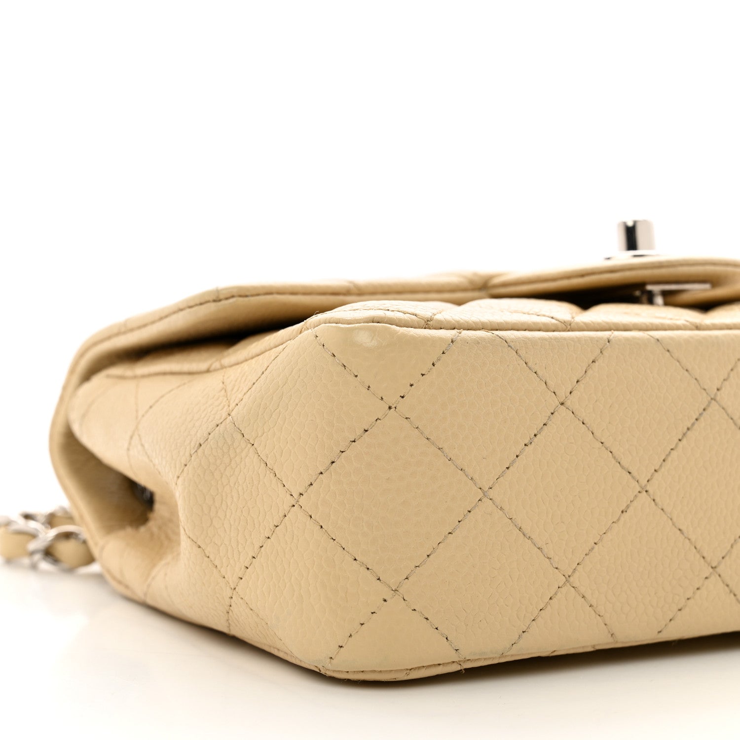 Chanel Caviar Quilted Mini Rectangular Flap Light Beige 9 of 13
