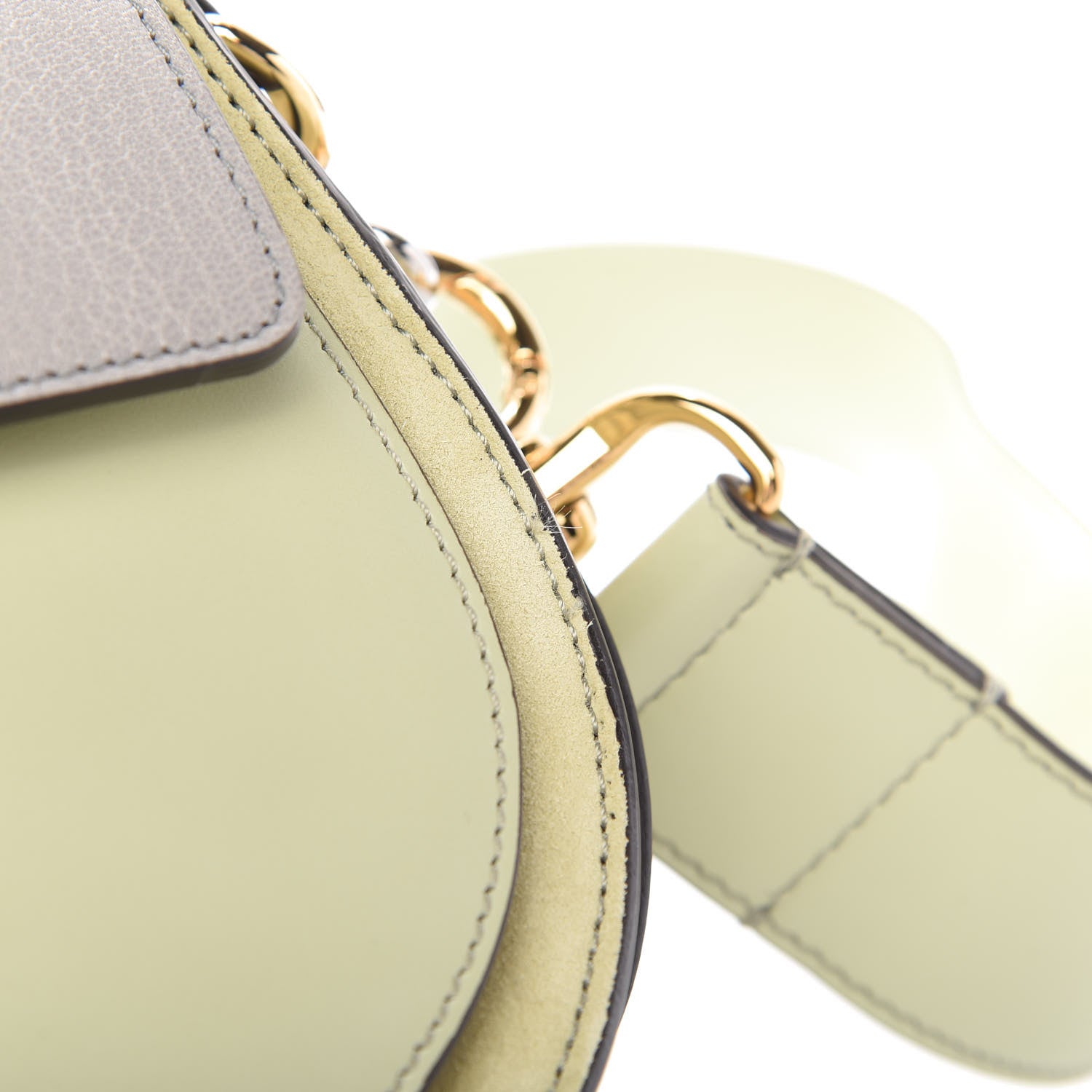 Chloe Goatskin Shiny Calfskin Small Tess Bag Stormy Grey 11 of 12