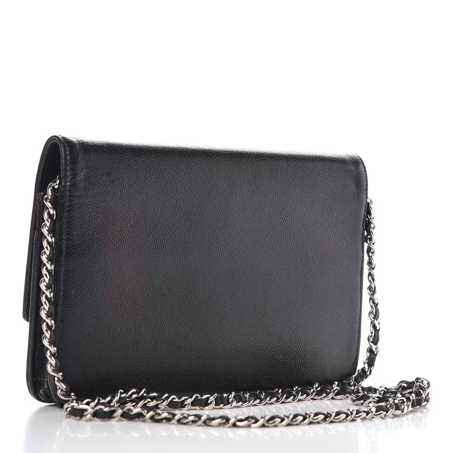 Chanel Caviar Sevruga Wallet On Chain WOC Black 3 of 10