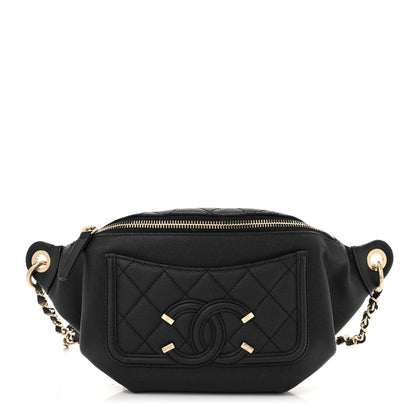 Chanel Caviar Quilted Filigree Waist Bag Black 1 of 10