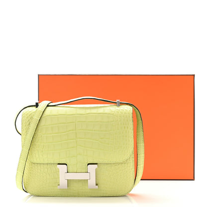 Hermes Matte Alligator Constance 18 Jaune Bourgeon 11 of 11