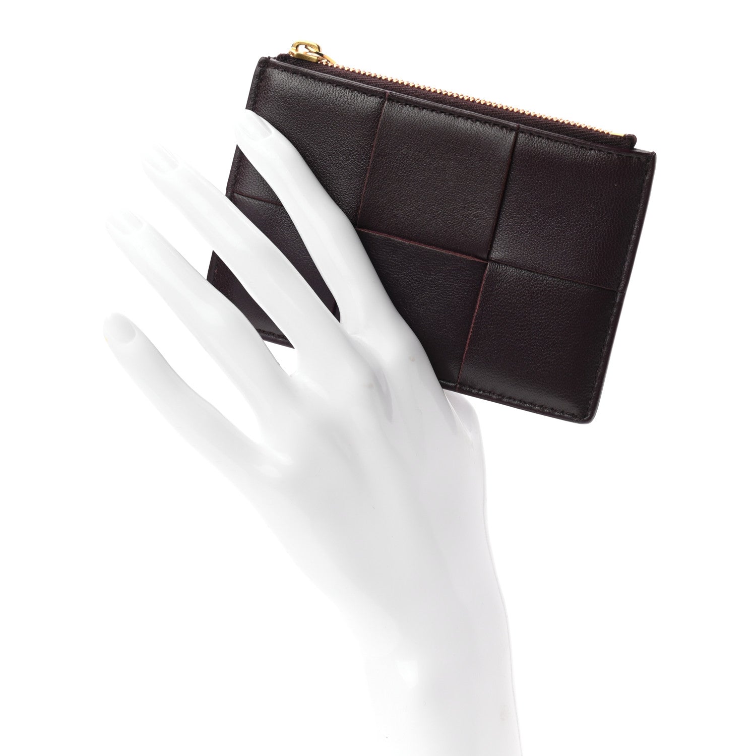 Bottega Veneta Nappa Maxi Intrecciato Card Holder Grape 2 of 6