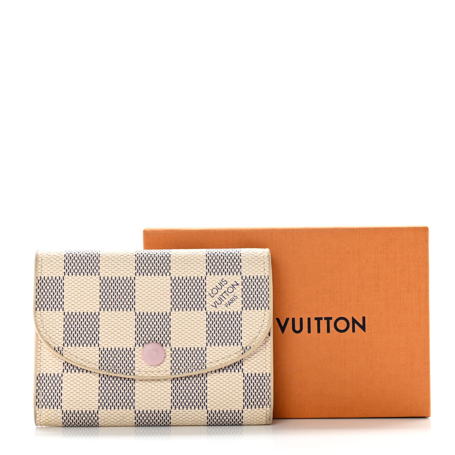 Louis Vuitton Damier Azur Rosalie Coin Purse Rose Ballerine 7 of 7