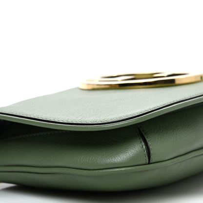 Gucci Roxy Calfskin Blondie Chain Shoulder Flap Bag Salamander Green 9 of 12