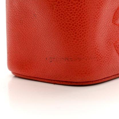 Chanel Caviar Vanity Cosmetic Case Red 10 of 11