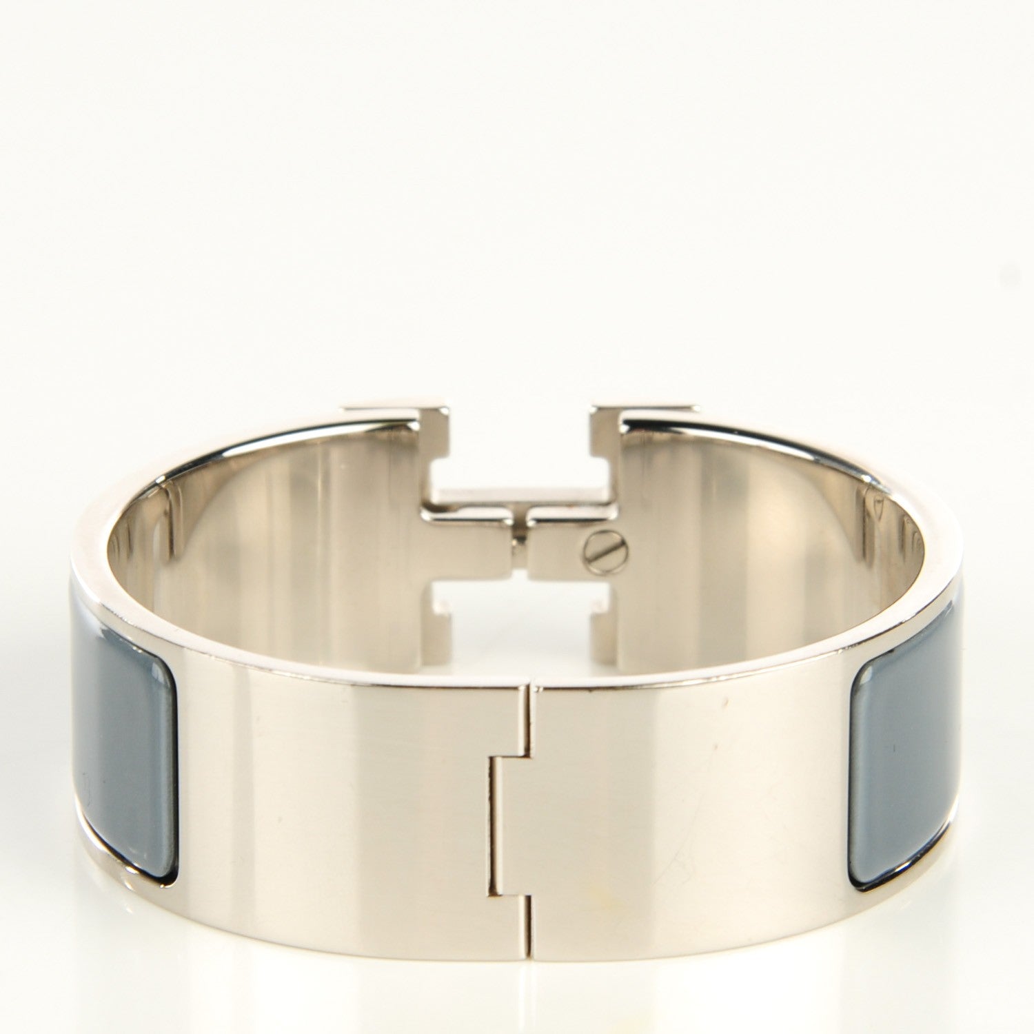 Hermes Enamel Wide Clic Clac H Bracelet PM Ardoise 3 of 6