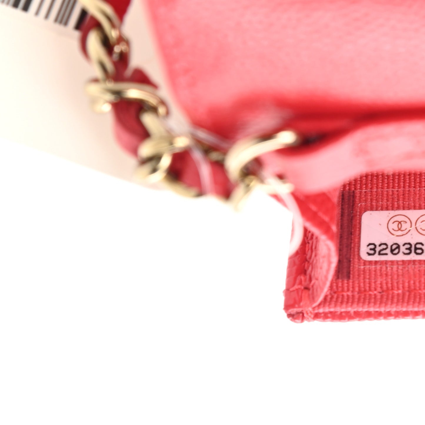 Caviar Quilted Mini Chain Bag Red