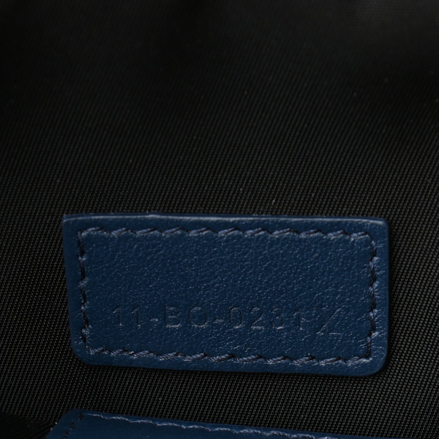 Calfskin Oblique Galaxy Perforated World Tour Messenger Pouch Blue White