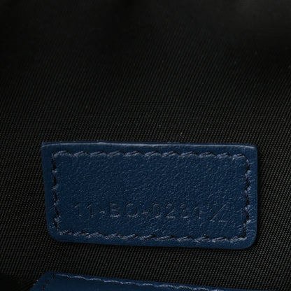 Christian Dior Calfskin Oblique Galaxy Perforated World Tour Messenger Pouch Blue White 7 of 10