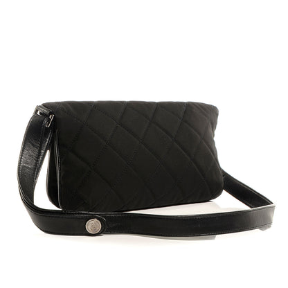Chanel Jersey Quilted Mademoiselle Messenger Flap Bag Black 3 of 8