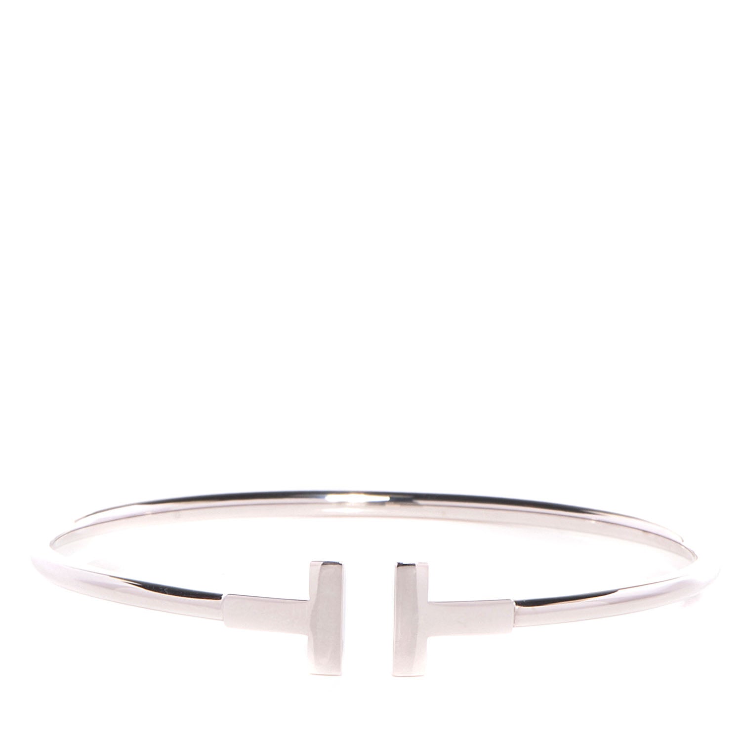 Tiffany 18K White Gold T Wire Bracelet 1 of 5