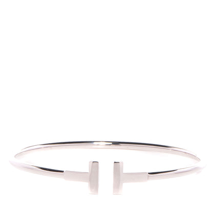 Tiffany 18K White Gold T Wire Bracelet 1 of 5