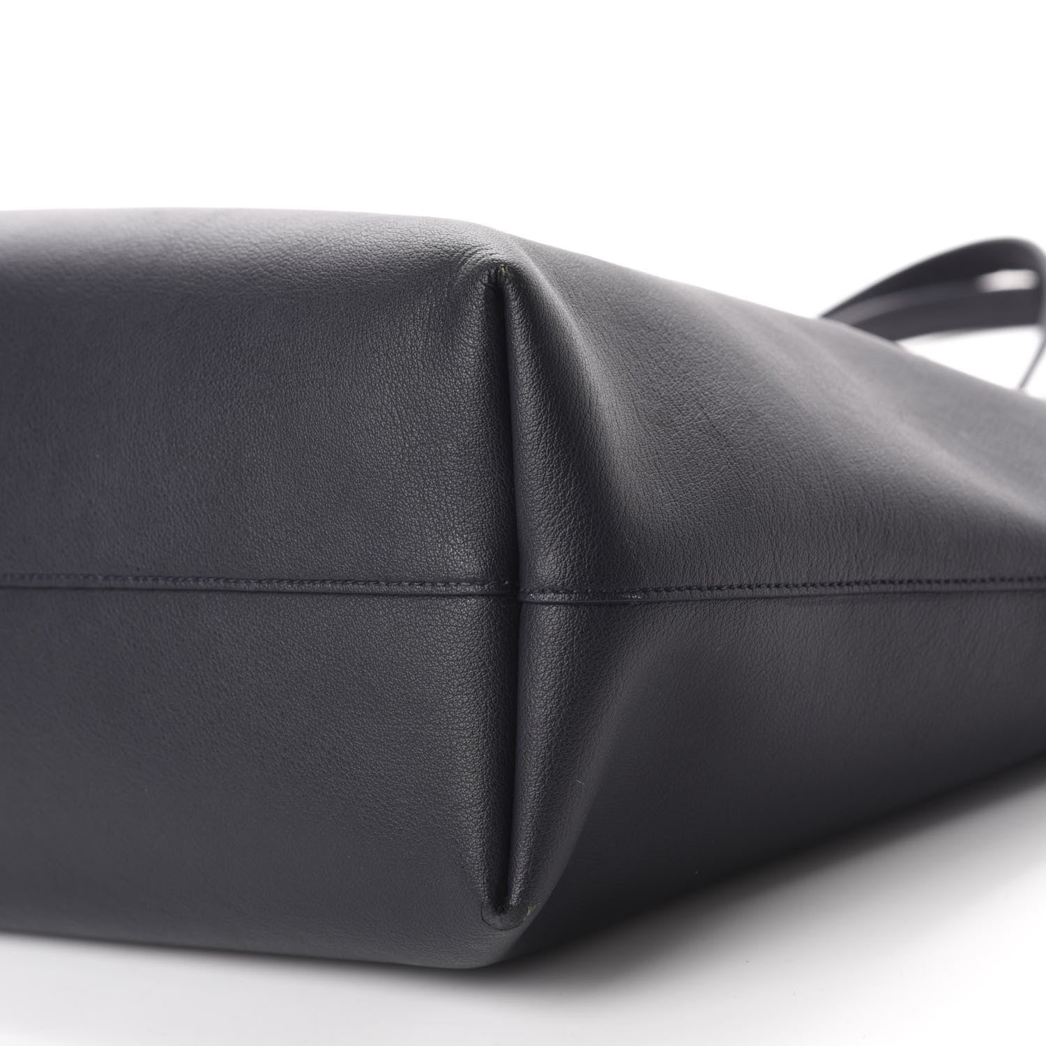 Saint Laurent Calfskin Large Shopping Tote Deep Marine 7 of 20