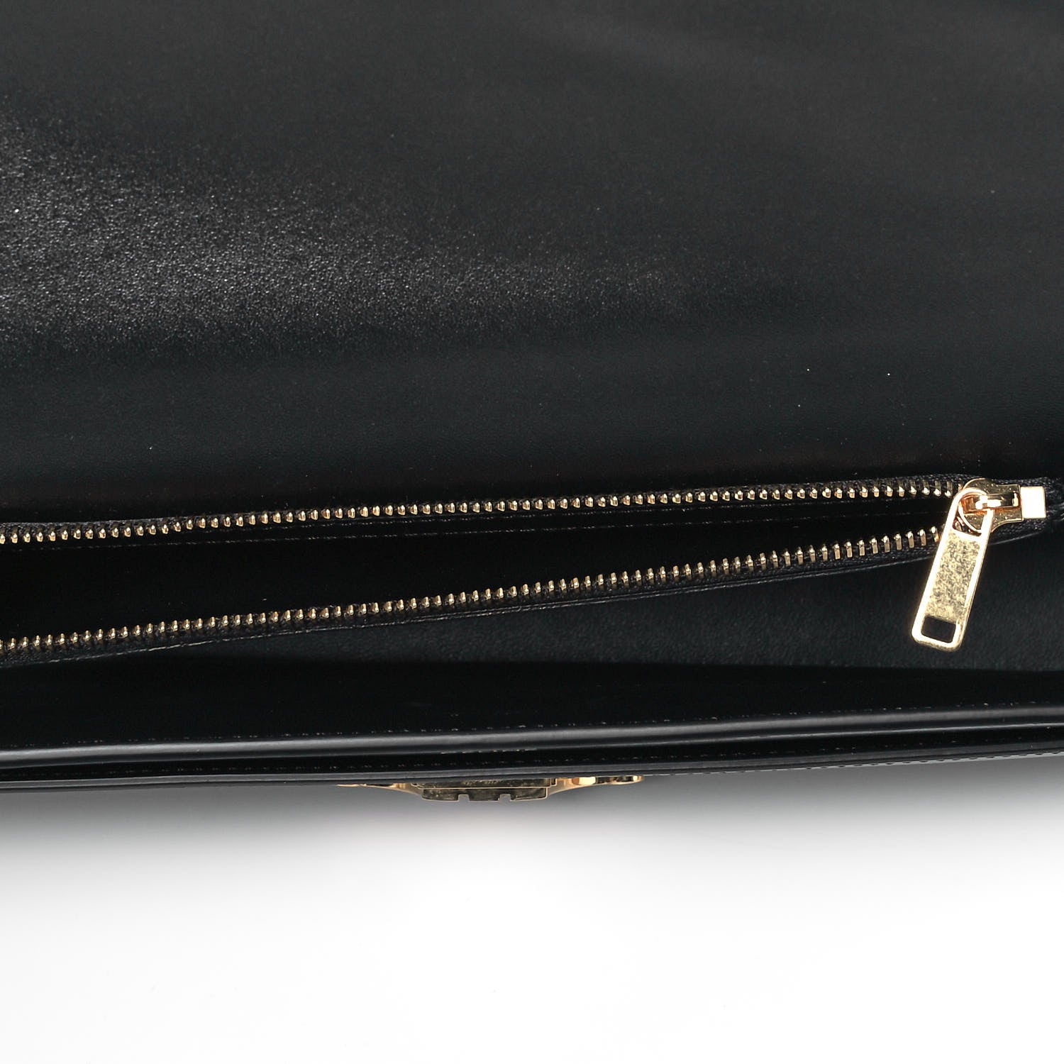 Celine Shiny Calfskin Triomphe Chain Bag Black 5 of 9