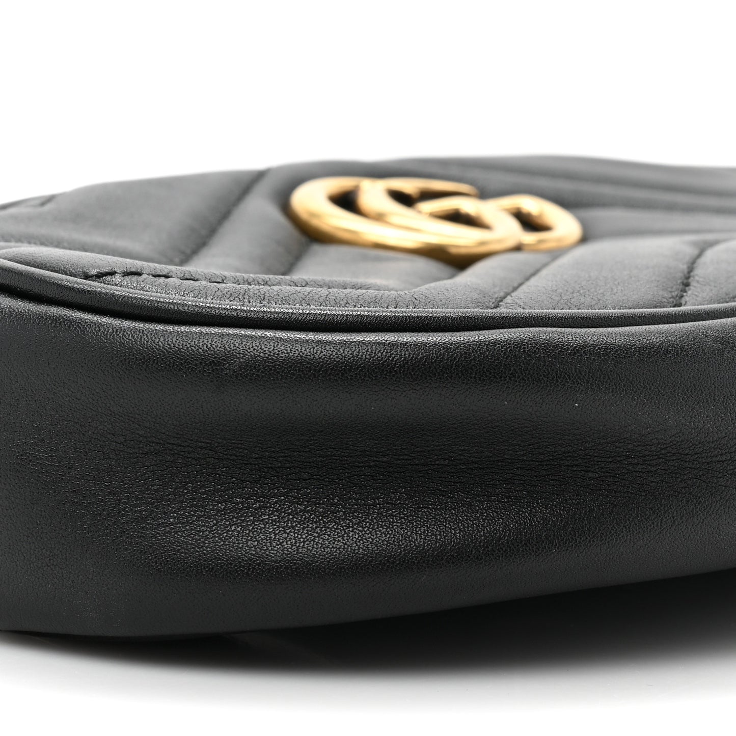 Calfskin Matelasse GG Marmont Belt Bag 75 30 Black