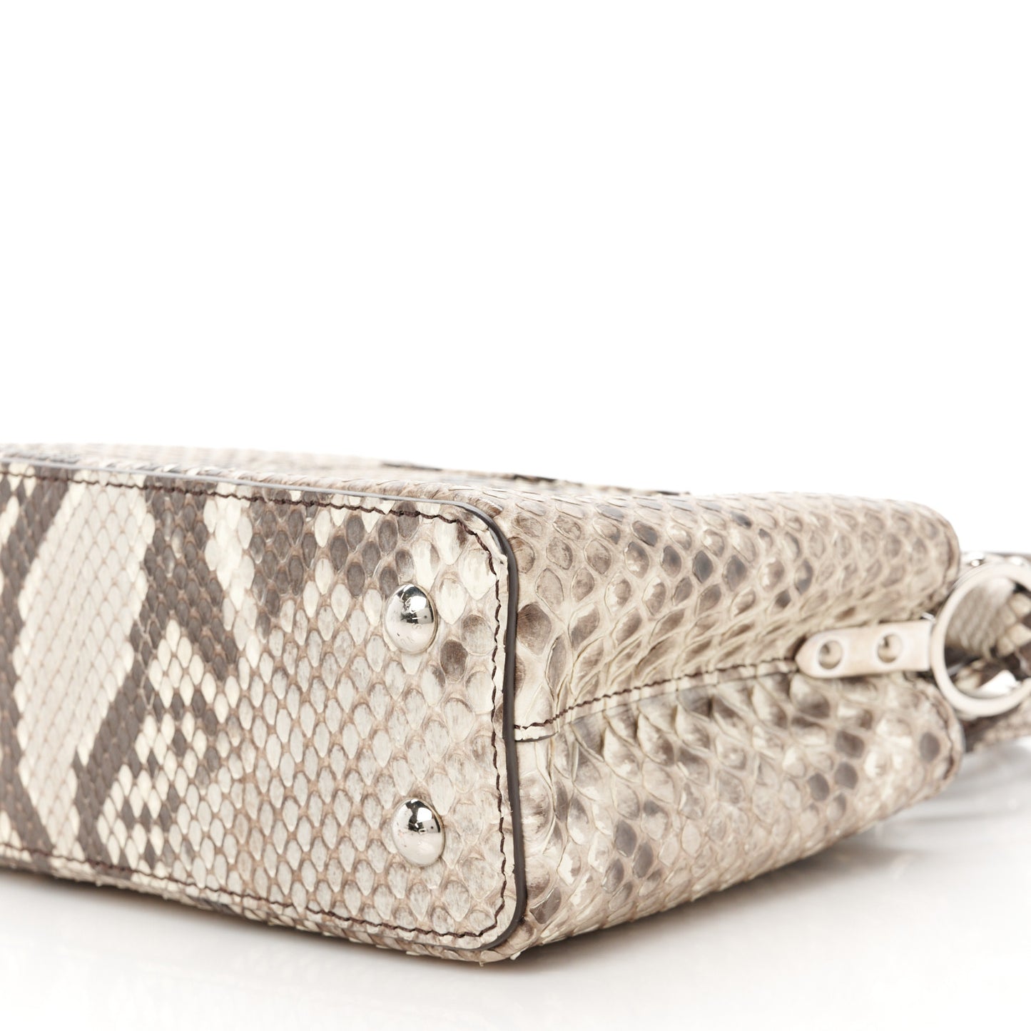 Snakeskin Capucines Mini Naturel