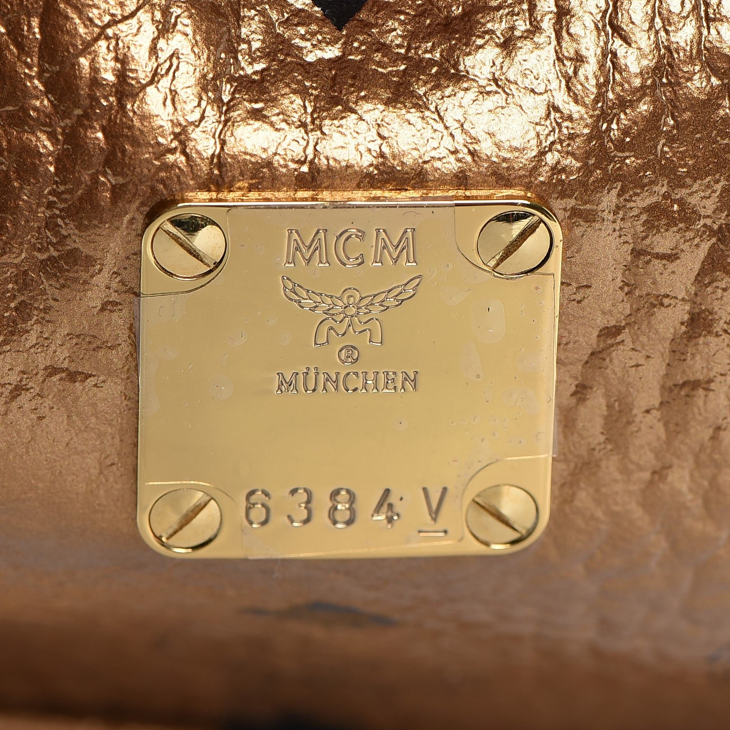 MCM Metallic Visetos Small Stark Backpack Gold 11 of 15